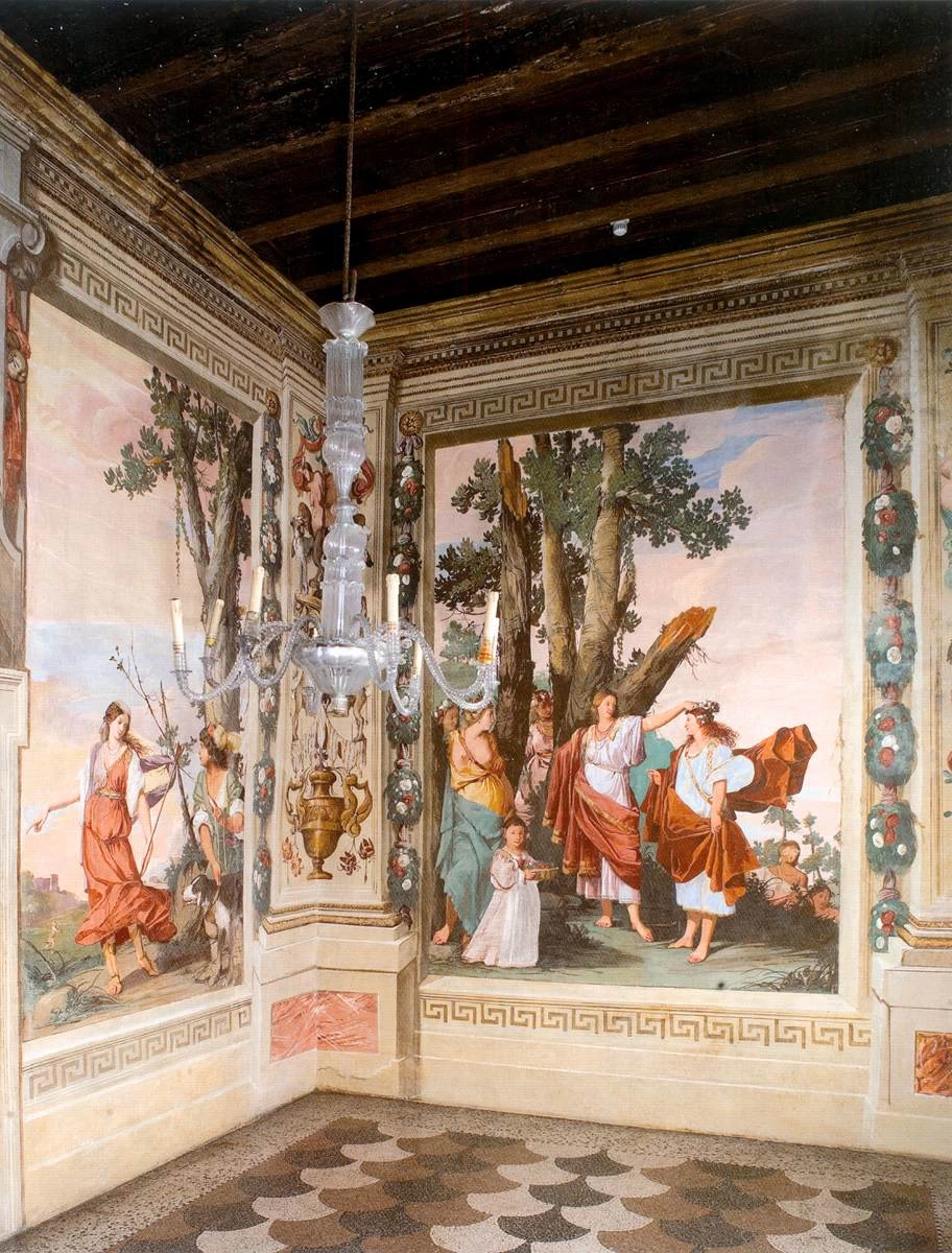 Veduta di un muro del Pastor Fido camerino - Villa Caldogno, Caldogno